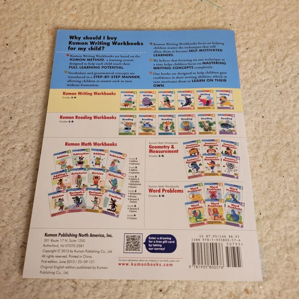 Kumon Grade 1 Writing (Kumon Writing Workbooks)